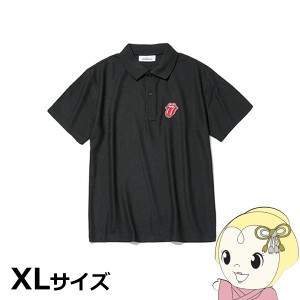 在庫処分　バックスピン ポロシャツ ローリングストーンズ XLサイズ ブラック The Rolling Stones LOGO POLO SHIRT BA02W701XL-BK