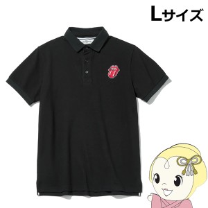 在庫処分　バックスピン ポロシャツ ローリングストーンズ Lサイズ ブラック The Rolling Stones TOUR 1978PT POLO SHIRT BA02W706L-BK