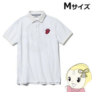 在庫処分　バックスピン ポロシャツ ローリングストーンズ Mサイズ ホワイト The Rolling Stones TOUR 1978PT POLO SHIRT BA02W706M