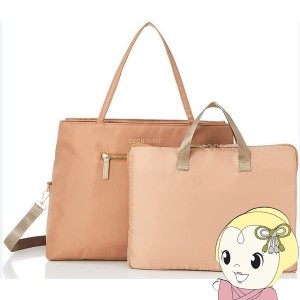 在庫処分　セシルマクビー PCケース付きトートバッグ CECIL McBEE STYLISH NYLON TOTE WITH PC BAG CM121045 ベージュ