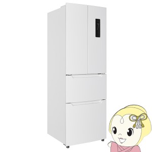 【京都市内限定販売 標準設置費無料】 冷蔵庫 MAXZEN マクスゼン 320L フレンチドア（観音開き） 4ドア ホワイト JR320HM01H