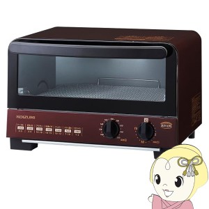 コイズミ オーブントースター レッド 1200W KOS-1215-R