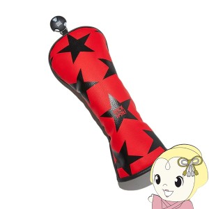 在庫処分　バックスピン ゴルフ ヘッドカバー フェアウェイウッド用 星柄 レッド BACK SPIN! PU STAR HEAD COVER for Fairway Wood BSBB0