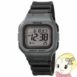 腕時計 MAG マグ ノア精密 デジタル 電波 ソーラー 防水 ウエーブフォース 銀メタリック MW-550SM