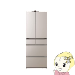 [予約 約1週間以降]冷蔵庫【標準設置費込】日立 6ドア冷蔵庫 617L フレンチドア ライトゴールド R-HXCC62V-XN