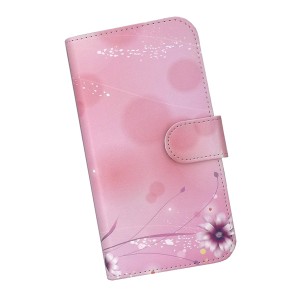 Xperia 5 V SO-53D/ SOG12 スマホケース 手帳型 プリントケース 花柄 ピンク おしゃれ(004)