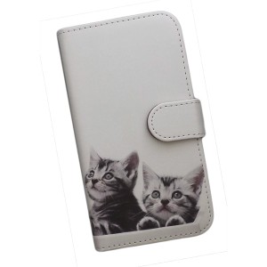 Galaxy A54 5G SC-53D/SCG21/SM-A546E スマホケース 手帳型 プリントケース 猫 アメリカンショートヘア ねこ かわいい 子猫 動物(201)
