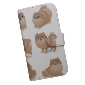 OPPO Reno9A スマホケース 手帳型 プリントケース 犬 ポメラニアン 動物 キャラクター かわいい(244)