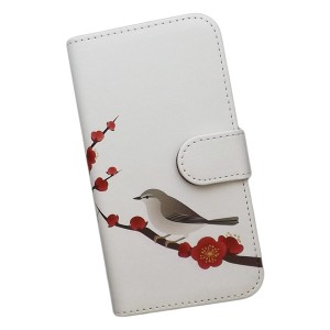 Redmi Note 10 JE XIG02 スマホケース 手帳型 プリントケース 和柄 花柄 梅 鶯(298)