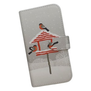 Redmi Note 10 JE XIG02 スマホケース 手帳型 プリントケース 鳥 雪 風景(303)