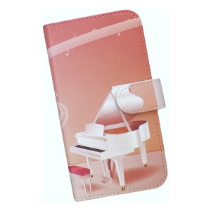 Galaxy A53 5G SC-53C/SCG15 スマホケース 手帳型 プリントケース ピアノ 音符 楽器 音楽(456)
