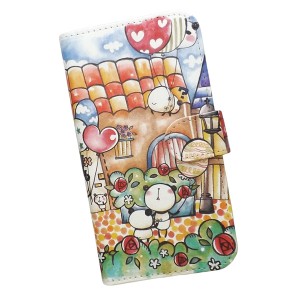 Xperia 8 SOV42/902SO スマホケース 手帳型 プリントケース パンダ 風船 カフェ バラ ハート キャラクター かわいい(smt-467)