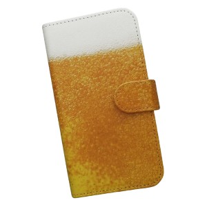 Xperia 8 SOV42/902SO スマホケース 手帳型 プリントケース ビール 泡 ドリンク 飲み物(smt-481)
