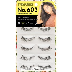 即納 メール便で送料無料 EYEMAZING つけまつげ No.602 甘ハーフ みちょぱプロデュース