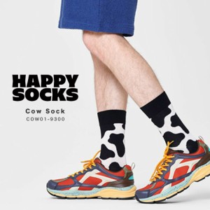 Happy Socks 靴下 23〜29.5cm レディース メンズ ユニセックス おしゃれ かわいい クルー丈 ミドル丈 ソックス くつ下 可愛い 綿 コット