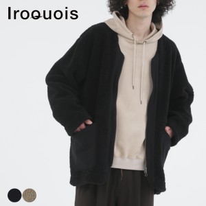 父の日 プレゼント ギフト Iroquois ブルゾン メンズ アウター ボア ジャケット ボアジャケット おしゃれ ブランド イロコイ 秋服 カジュ