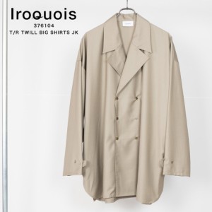 Iroquois シャツジャケット メンズ 日本製 国産 ジャケット ダブル ダブルブレスト ダブルボタン ダブルジャケット とろみ素材 大人 長袖