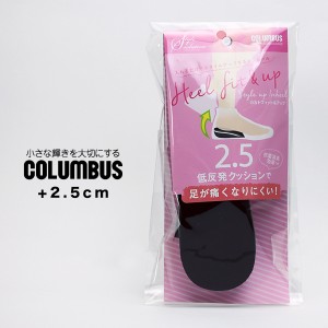 COLUMBUS ハーフインソール シークレット レディース コロンブス スタイルソリューション カカトフィット アップ 2.5cm 美脚 背が高くな