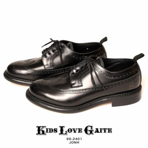 KIDS LOVE GAITE ウイングチップシューズ 25.5〜27.5cm メンズ JOHN ジョン ドレスシューズ 革 本革 レザー 国産 ブラック 黒 靴 シュー