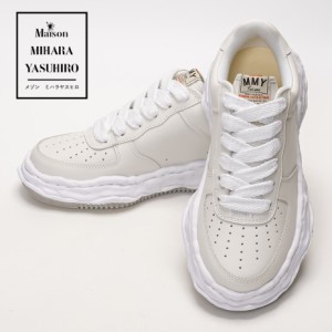 父の日 プレゼント ギフト Maison MIHARAYASUHIRO ユニセックス メンズ レディース ローカット かっこいい 軽量 レザー 革靴 ホワイト 白