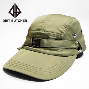 DIET BUTCHER ジェットキャップ キャップ レディース メンズ おしゃれ ブランド ダイエットブッチャー バックル 帽子 無地 黒 ブラック 