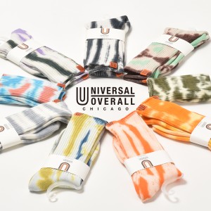 UNIVERSAL OVERALL ユニバーサルオーバーオール 靴下 メンズ レディース ブランド クルー丈 クルーソックス ソックス リブソックス リブ 