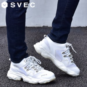 父の日 プレゼント ギフト SVEC ダッドスニーカー メンズ 韓国 厚底 おしゃれ スニーカー 白 黒 ダッドシューズ カジュアルシューズ ロー