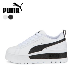 PUMA プーマ スニーカー レディース 厚底 黒 ウェッジソール 白スニーカー おしゃれ 脚長 ローカット ローカットスニーカー 本革 本皮 カ