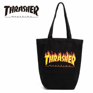 THRASHER トートバッグ THRASHER LOVE FLAME PRINT TOTE A4サイズ 雑誌 書類 サブバッグ ファイヤー 炎 ユニセックス メンズ レディース 