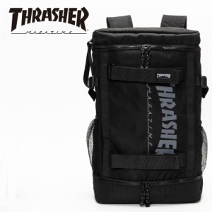 THRASHER スクエア型バックパック THRASHER BOX RUCKSACK ユニセックス メンズ レディース マチ スマホ収納 PCポケット パソコン 収納力