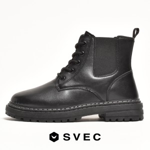 SVEC 25~27cm ショートブーツ メンズ サイドゴアブーツ ワークブーツ レースアップブーツ カジュアルブーツ 靴 シューズ ブーツ モード系