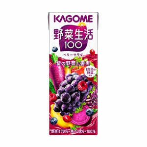 【送料無料】カゴメ　野菜生活100 　ベリーサラダ　200ｍｌ　12本セット