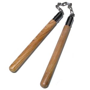 ヌンチャク 木製 樫 空手 ミニヌンチャク（八角/15cm/紐） Mini