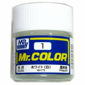 Mr.カラー (1)　ホワイト（白）　光沢　基本色 GSIクレオス (市)♪