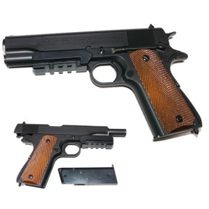 M1911A1 スライドストップ ガバメント スライドストップハンドガン HOP UP エアガン (10歳以上) クラウンモデル @298 (市)♪