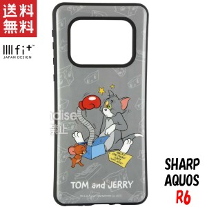 トムとジェリー SHARP AQUOS R6 ケース アクオス イーフィット IIIIfit トムアンドジェリー トム＆ジェリー キャラクター グッズ グレー 