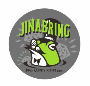 【レビュー投稿で10％ポイント還元】丸型 ステッカー【JINA BRING】かわいい 緑カエル♪オリジナルステッカー貼って下さい☆ 直径約51mm 