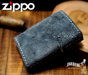 【レビュー投稿で10％ポイント還元】ZIPPO【送料無料】ジッポー ライター エレファントレザー ジンバブエ産 アフリカ象革巻き 本革 プレ