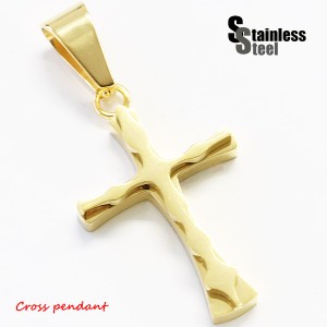 ステンレス ペンダント (37)クロス 金色 メイン メンズ レディース アクセサリー 送料無料 十字架   