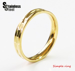 ステンレス リング (41) (メイン)金色 指輪 金属アレルギー対応 レディース メンズ 送料無料 ニッケルフリー