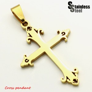ステンレス ペンダント (129)十字架 金色 メイン メンズ レディース アクセサリー 送料無料 クロス   
