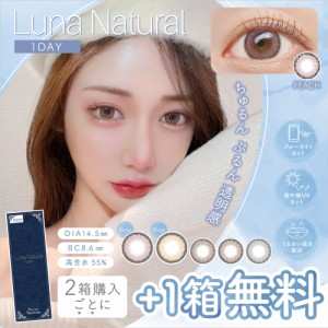 【ブルーライトカット】　カラコン ワンデー  【2箱購入1箱無料】Luna Natural 1day 度あり 度なし 1箱10枚入 3箱セット合計30枚 ルナナ