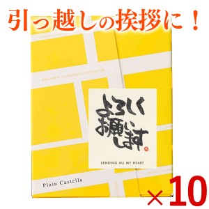 [引っ越し祝い 引越し挨拶ギフト 引っ越し挨拶品お菓子 のし付き 熨斗  粗品 人気 ] 長崎カステラ 10個 TK20x10 挨拶  カステラ お洒落 