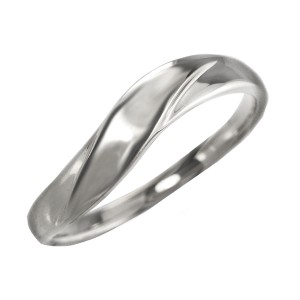 メンズリング プラチナ 指輪 ウェーブライン Pt900 シンプルリング 結婚指輪 日本製 送料無料