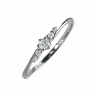 指輪 プラチナ リング ダイヤモンド 5石 婚約指輪 ファイブストーン ピンキー 1号 〜 Pt900 送料無料