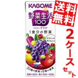 カゴメ 野菜生活100 ベリーサラダ 200ml紙パック 48本(24本×2ケース) [野菜ジュース][スマプレ]big_dr