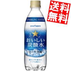 【送料無料】ポッカサッポロ おいしい炭酸水 500mlペットボトル 48本 (24本×2ケース)