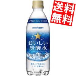 【送料無料】ポッカサッポロ おいしい炭酸水 500mlペットボトル 24本入