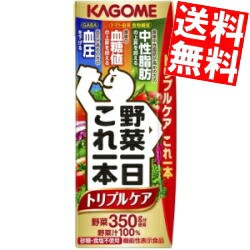 期間限定特価 トリプルケア カゴメ 野菜一日これ一本 トリプルケア 200ml紙パック 48本(24本×2ケース) スマプレ 野菜ジュース 野菜1日こ