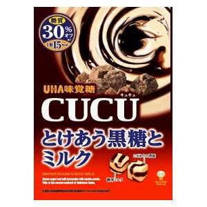 【送料無料】味覚糖 80gCUCU とけあう黒糖とミルク 6袋入 (CUCU)